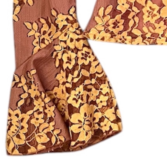 MAJORELLE Roma Ruffled Top In Golden Blush - Picture 8 of 13